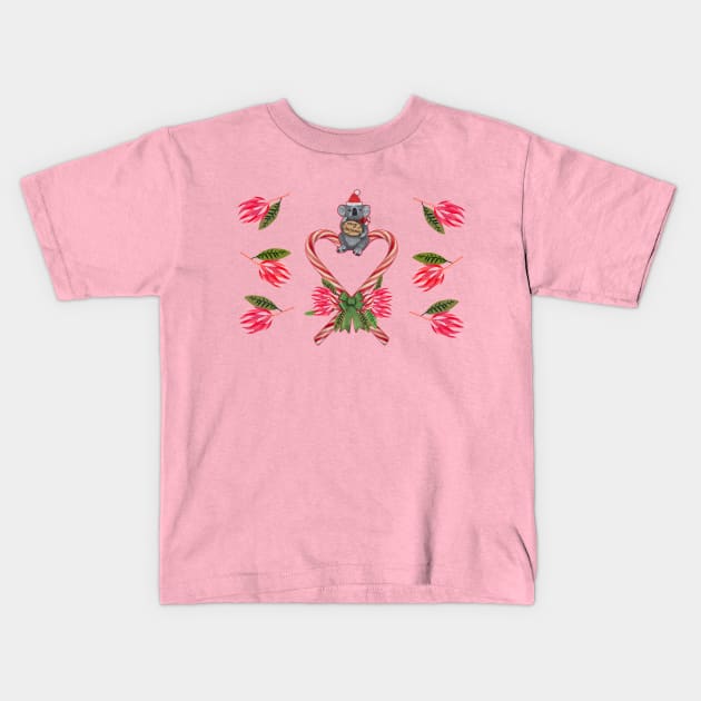 Aussie Christmas Kids T-Shirt by ellenaJ